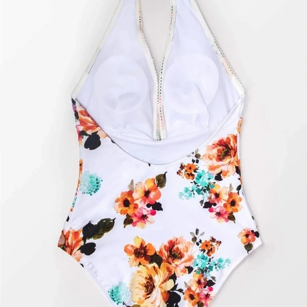 CUPSHE Women's Tie Waist Floral Print One Piece size XXL NWT